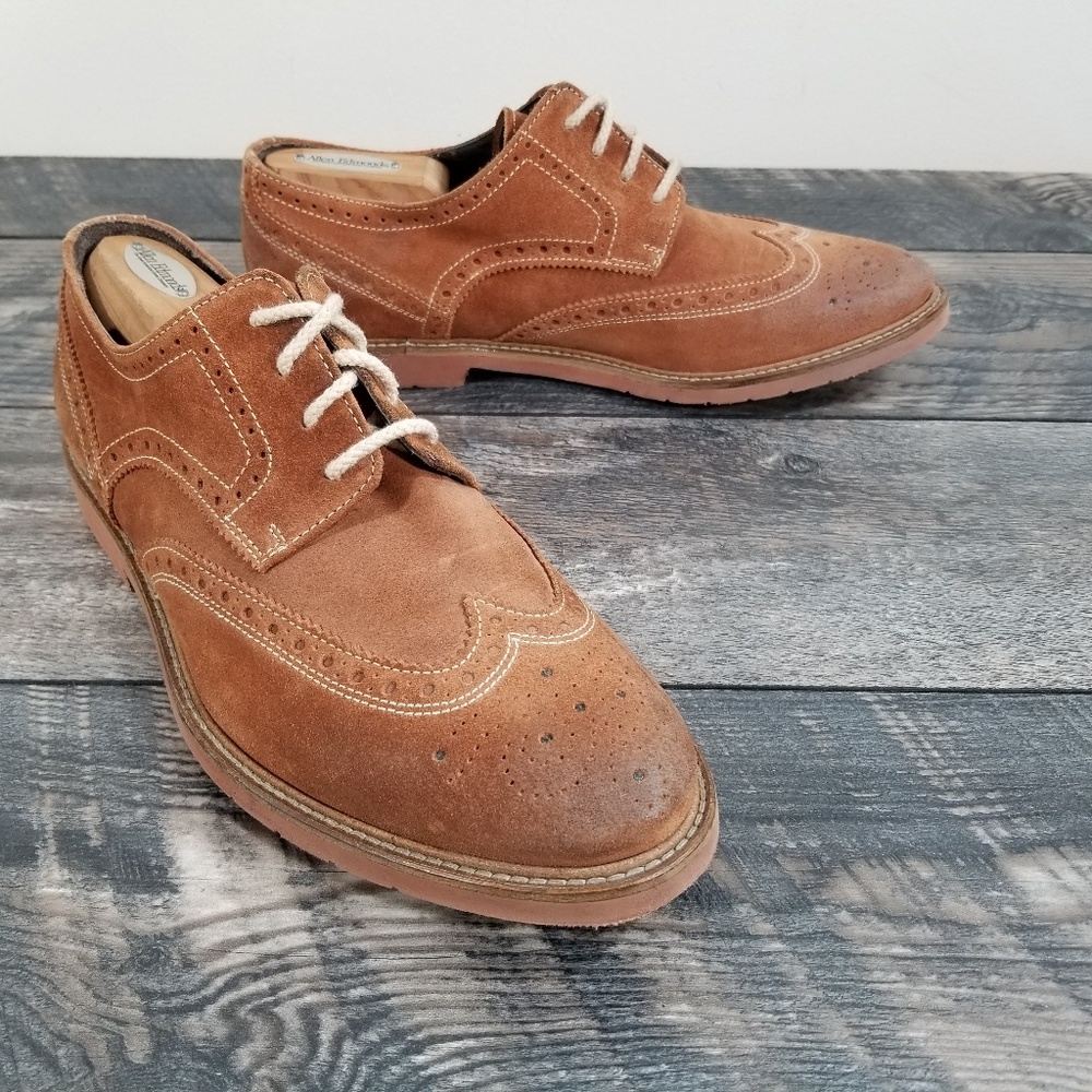 Saks Fifth Avenue Mens Leather Suede Wingtip Italy